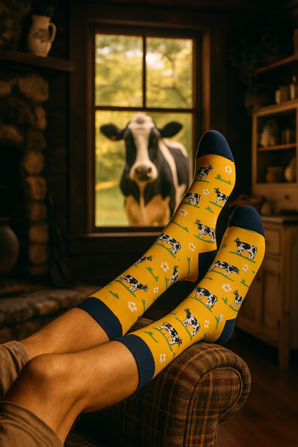 Cow Organic Socks